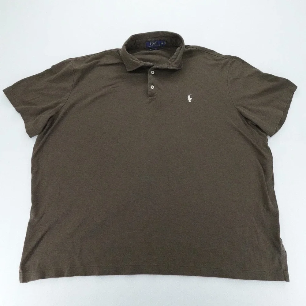 Polo Ralph Lauren Polo Shirt Mens 2XL Brown Pima Soft Touch Golf Preppy Pony